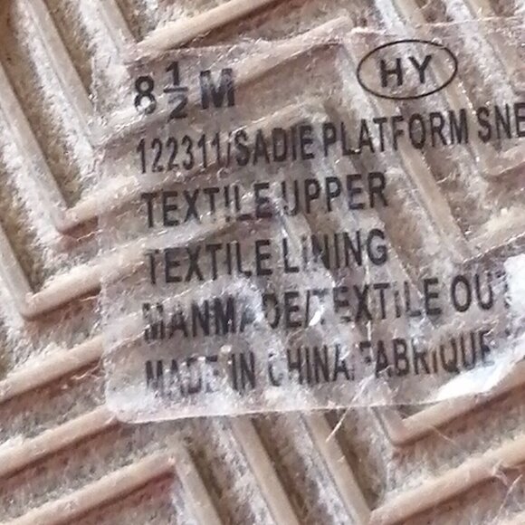 Maurices Womens Sneakers Sadie Beige Canvas Lace Up Walking Shoe Platform 8.5 - Picture 11 of 12